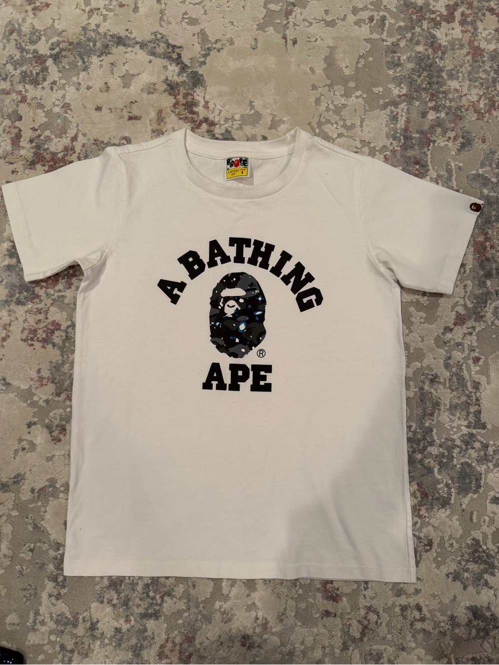 A Bathing Ape White Short Sleeve Logo Tee